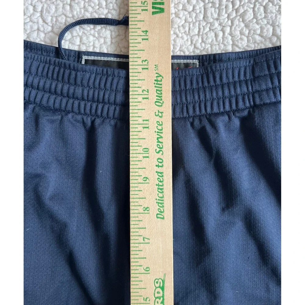 Nike Basketball Shorts Mens XL Navy Blue Light Blue‎ Mesh Striped Y2K Athletic